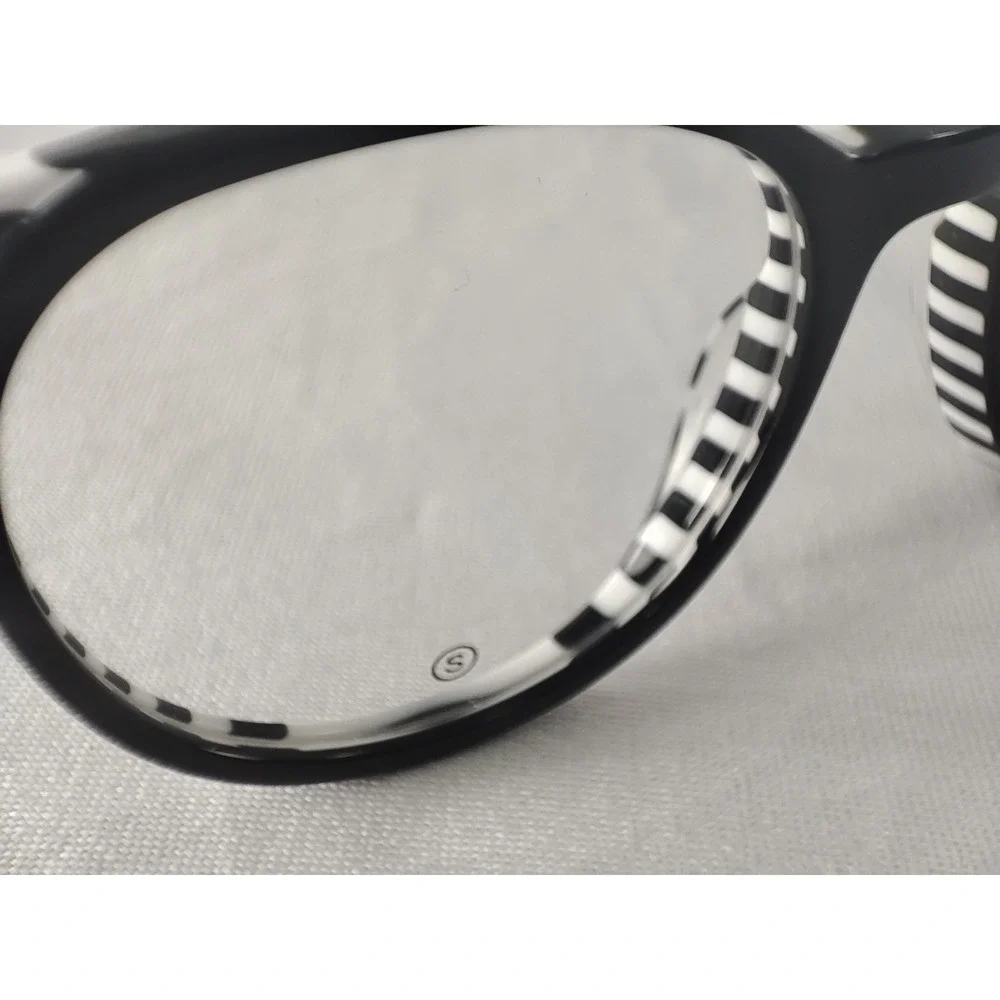 Draper James DJ1021 Black Stripe Eyeglass‎ Frames Women's 46-17-125 NWT + Case